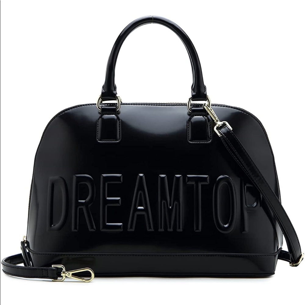 DREAMTOP Handbags for women, top handle, classic black bag.